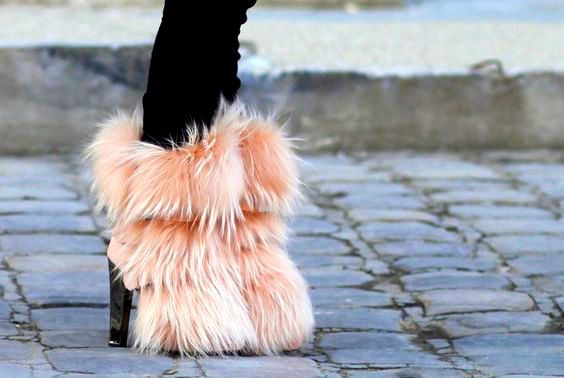 fuzzy slippers with heels